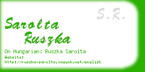 sarolta ruszka business card